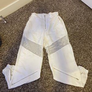 White Detailed Joggers